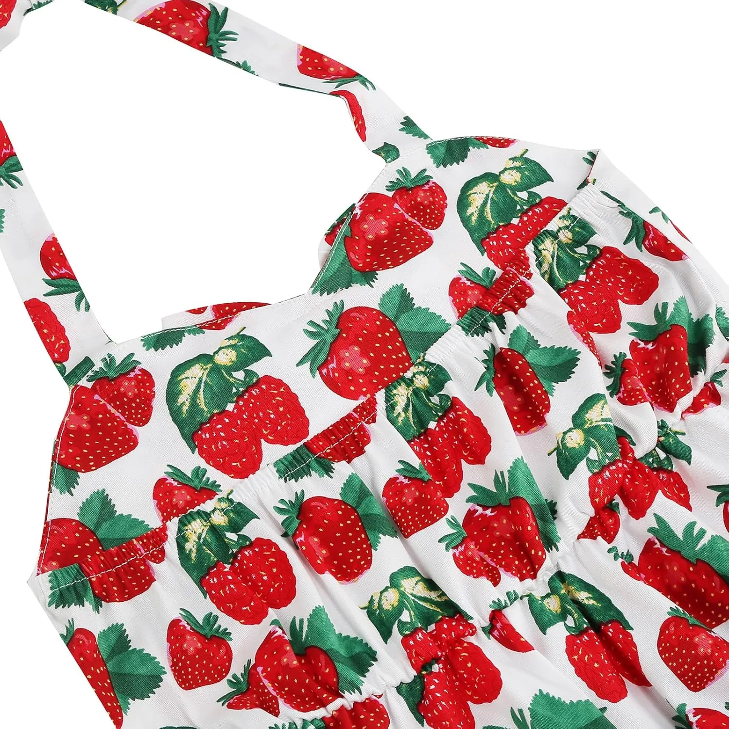 1950s Vintage Dresses for Girls Halter Dress Sleeveless Bowknot Heart Neck 4-12 Years