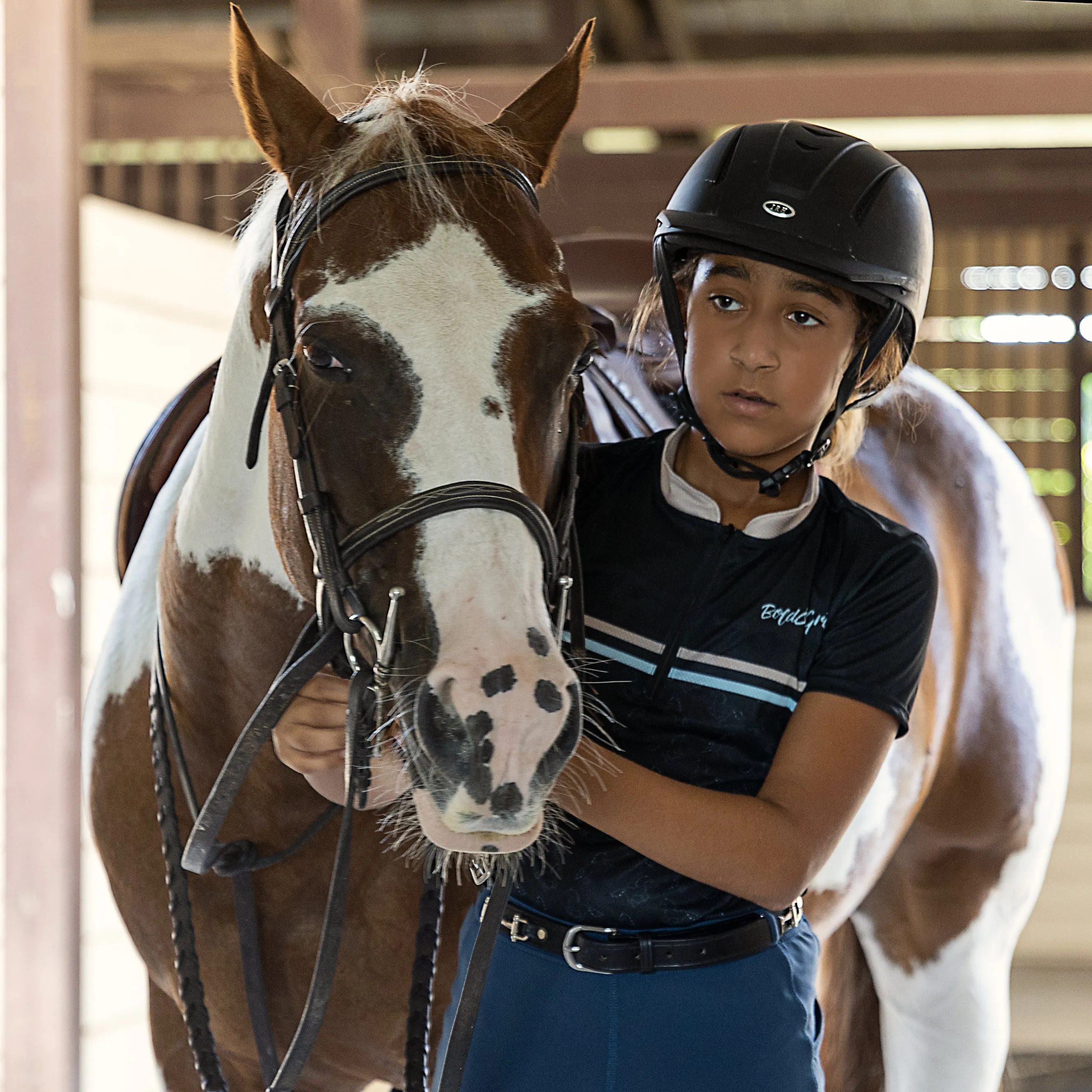 Black Horses Vertigo Equestrian T-shirt