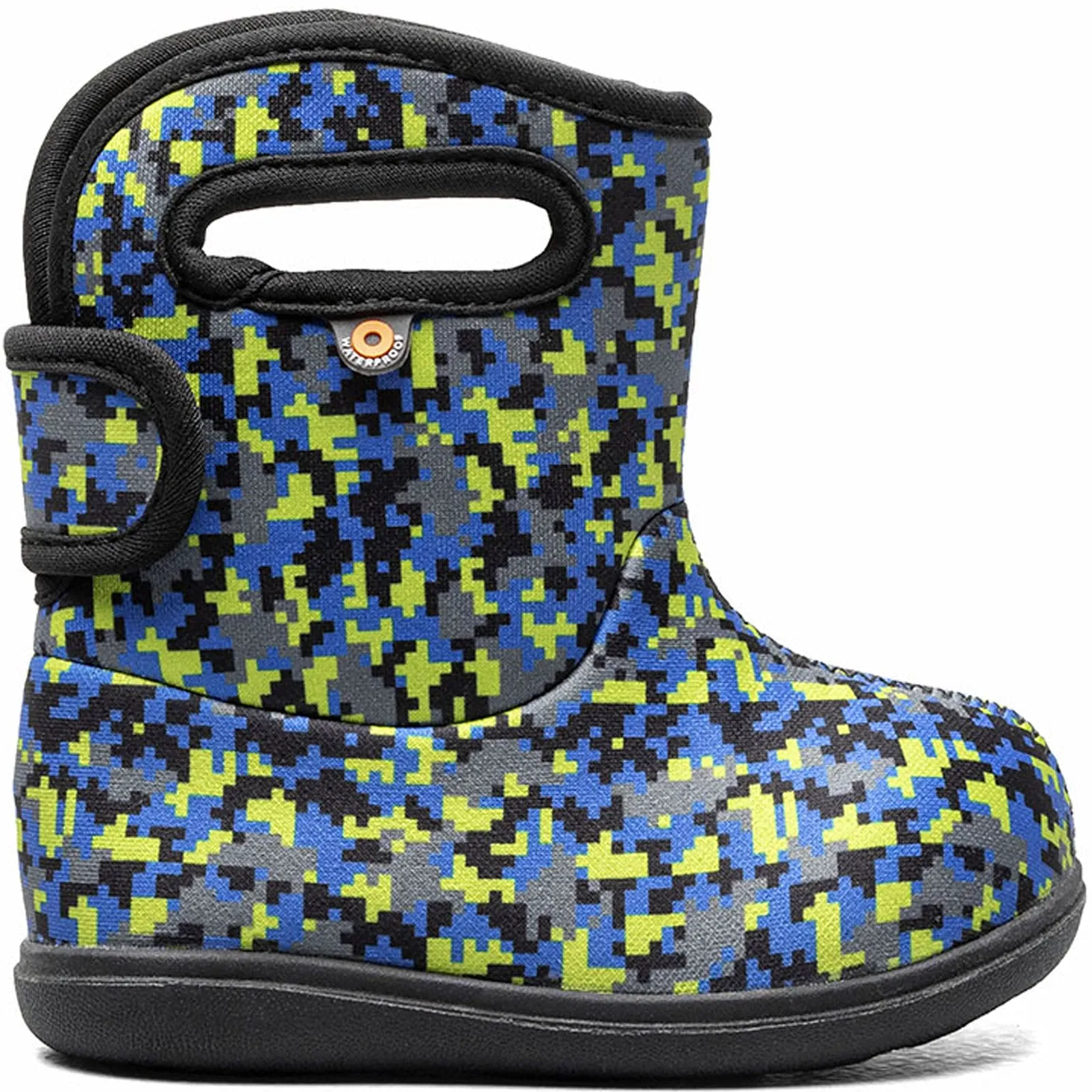 BOGS Toddler Baby BOGS Digital Maze Rain Boots - Black Multi