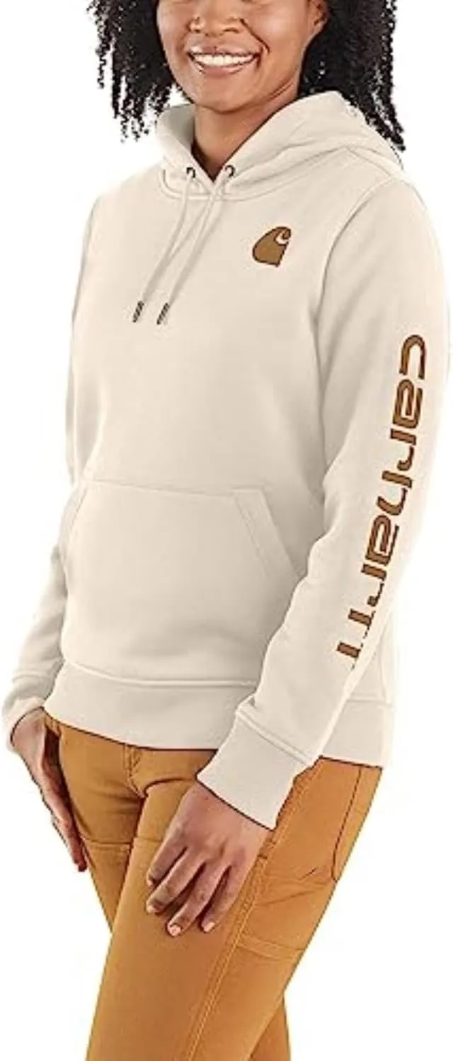 Carhartt Women's Relaxed Fit Midweight Logo Sleeve Graphic Sweatshirt