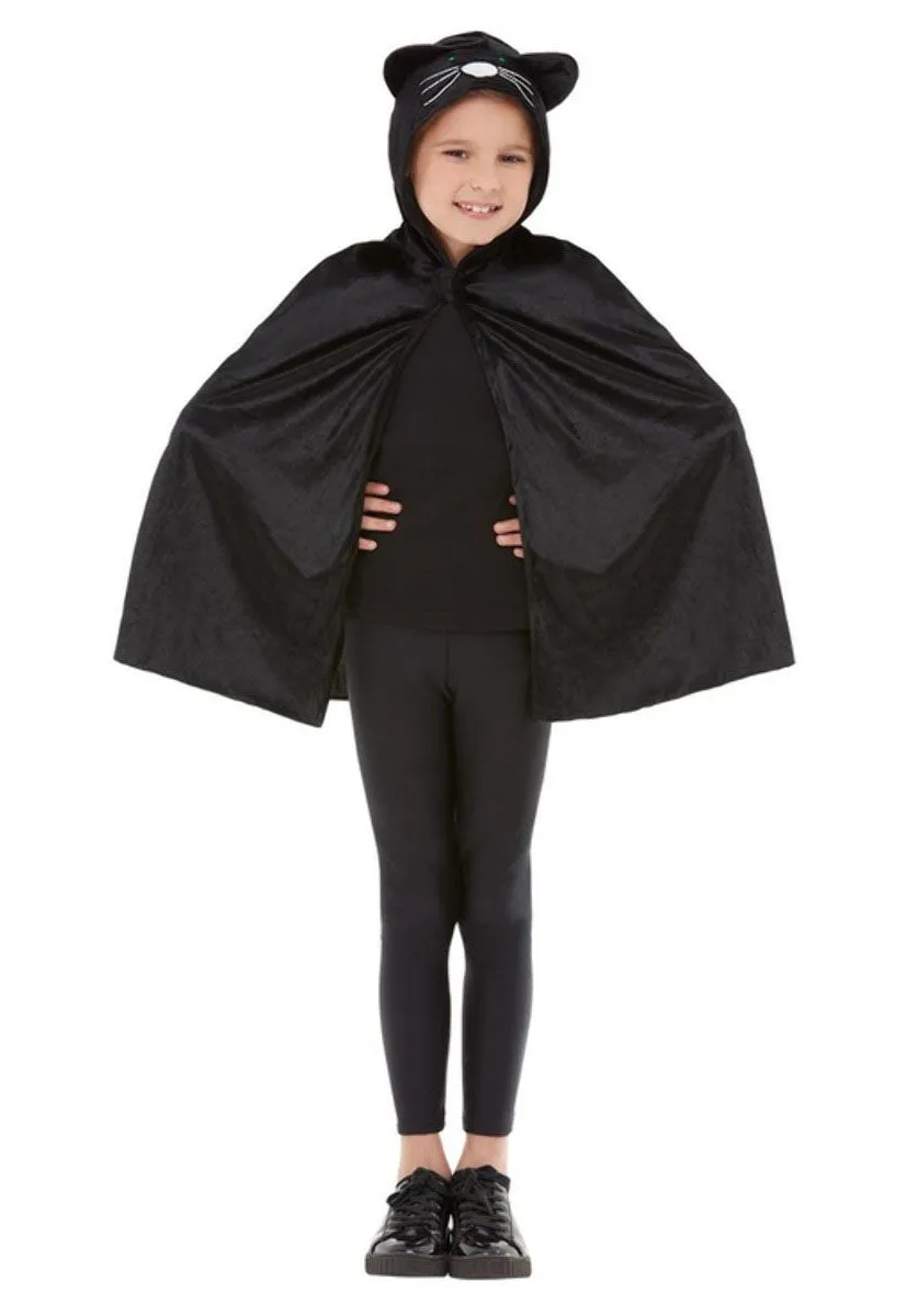 Cat Hooded Cape, Black