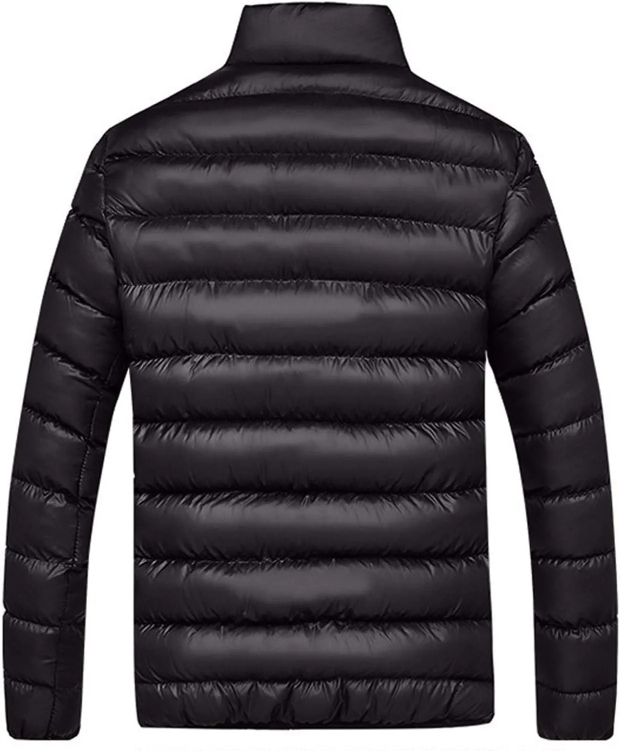 Dgoopd Quilted Jackets for Men Lightweight Down Puffer Jacket Packable Winter Warm Zip up Coat Outdoor Warm Padded Jacket