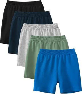 GFQLONG Toddler Boy Cotton Shorts, Kids Summer Light Weight Soccer Shorts