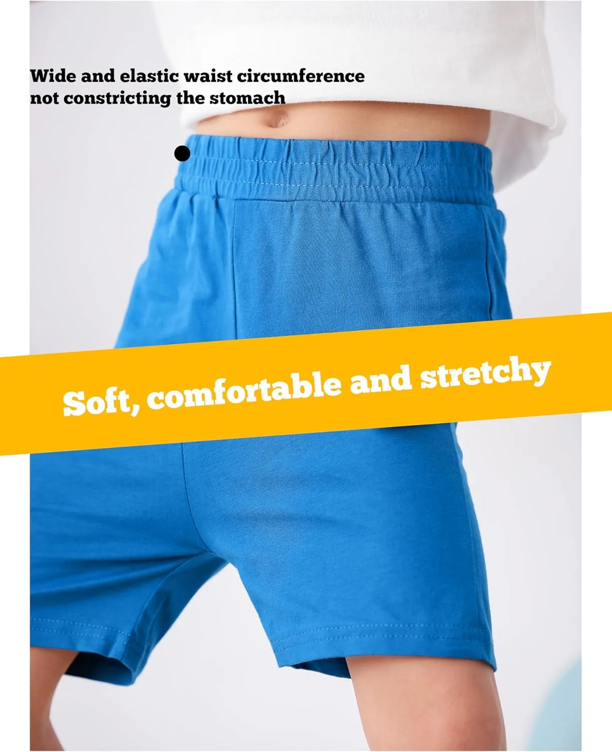GFQLONG Toddler Boy Cotton Shorts, Kids Summer Light Weight Soccer Shorts