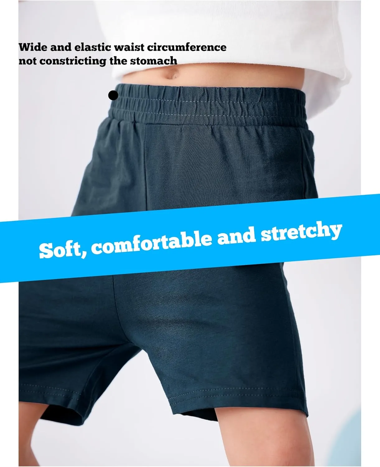 GFQLONG Toddler Boy Cotton Shorts, Kids Summer Light Weight Soccer Shorts