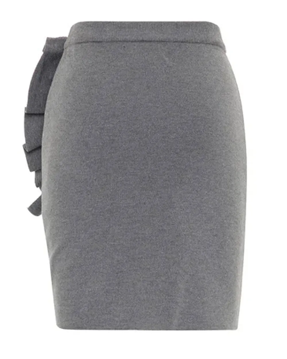 Heather Grey Nomia Ruffle Knit Skirt