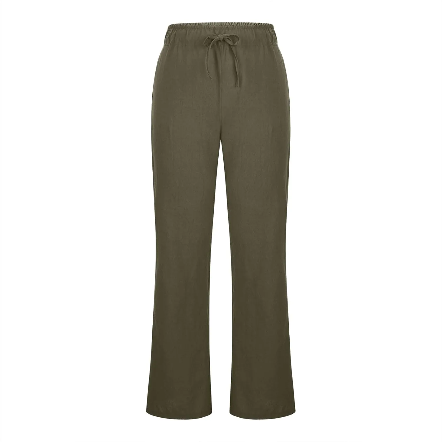 Linen Pants Women Summer Cotton Linen Pants Wide Leg Casual Palazzo Pants Cotton Linen Lounge Beach Pants with Pockets