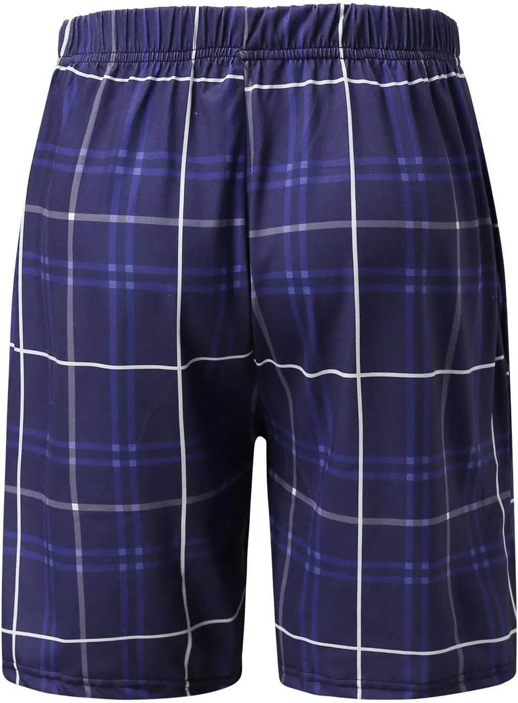 Men's Cotton Pajama Sleep Shorts Flannel Super Soft Cotton Plaid Shorts with Pockets and Drawstrings Sleep and Lounge