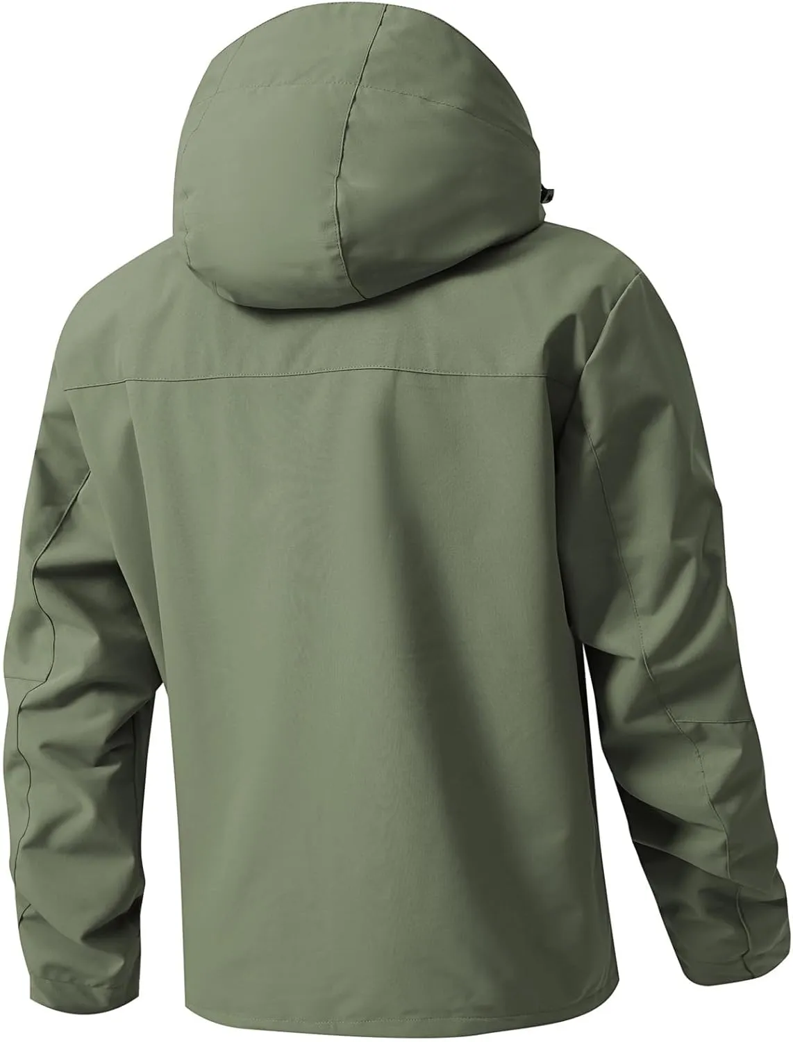 Mens Windproof Jacket Hooded Military Tactical Jacket Waterproof Windbreaker Outdoor Raincoat for Golf Cycling Camping