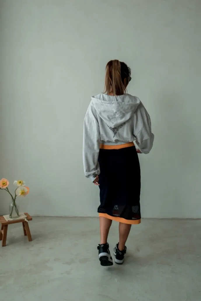 NAVY SPORTY MESH MIDI SKIRT *LAST 2*