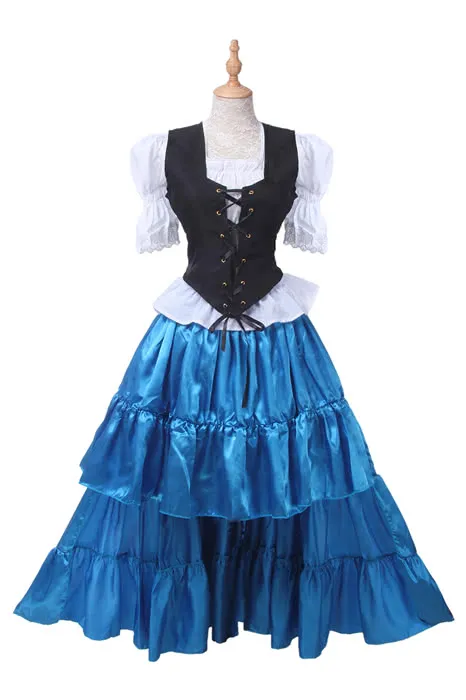 Oktoberfest Costumes Women  Retro Belly Dances Skirts Long Dresses GC14A-F-3