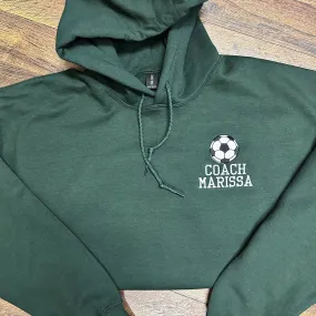 Personalized Soccer Coach Hooded Sweatshirt