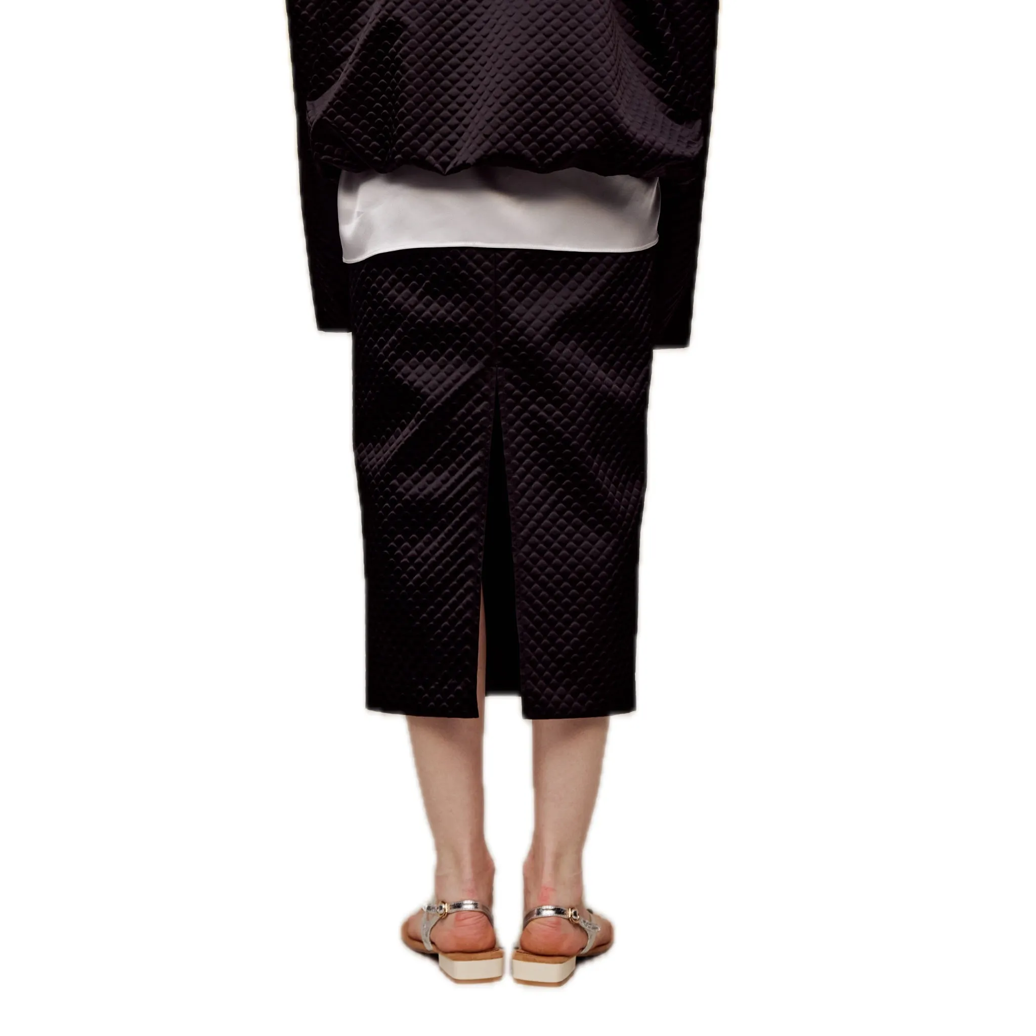 Slit Midi-skirt in Black