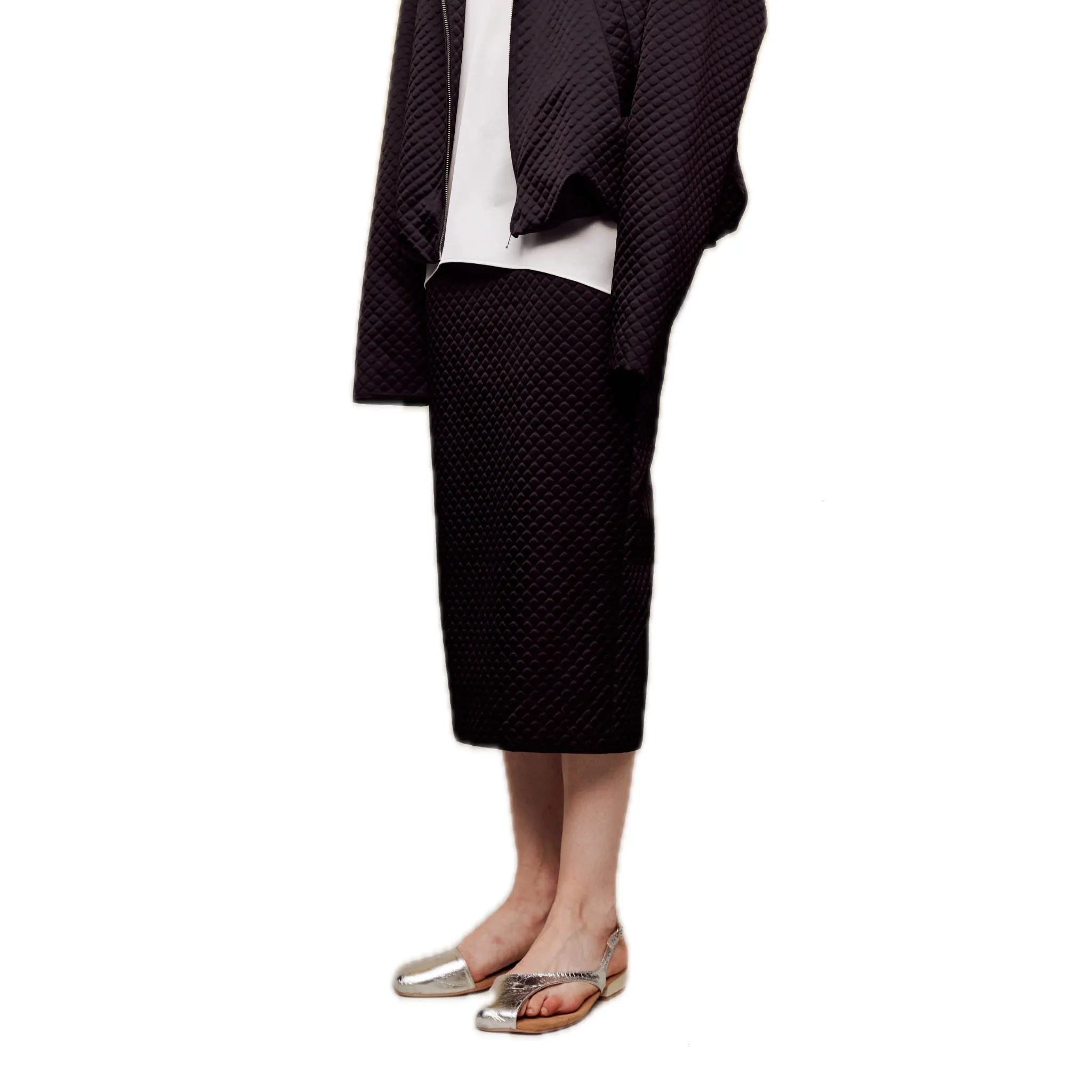 Slit Midi-skirt in Black
