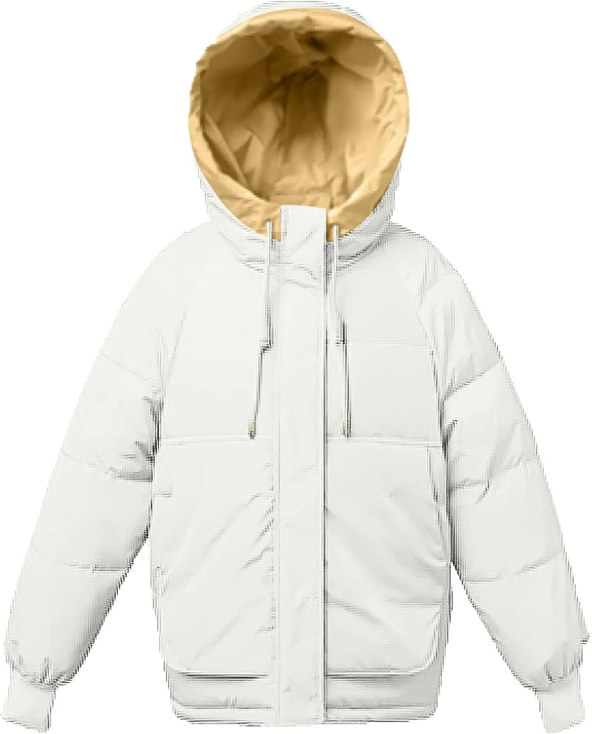 tuduoms Women's Thickened Down Jacket Relaxed Fit Hooded Puffer Jacket Warm Quilted Winter Coat Trendy Clothes for Teen Girls